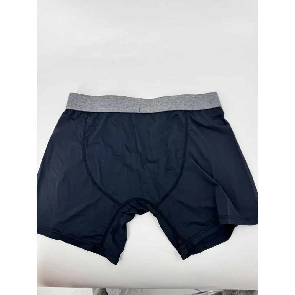 RVCA Mens Boxer Briefs Black Gray Logo Waistband Size M‎ Nylon Spandex